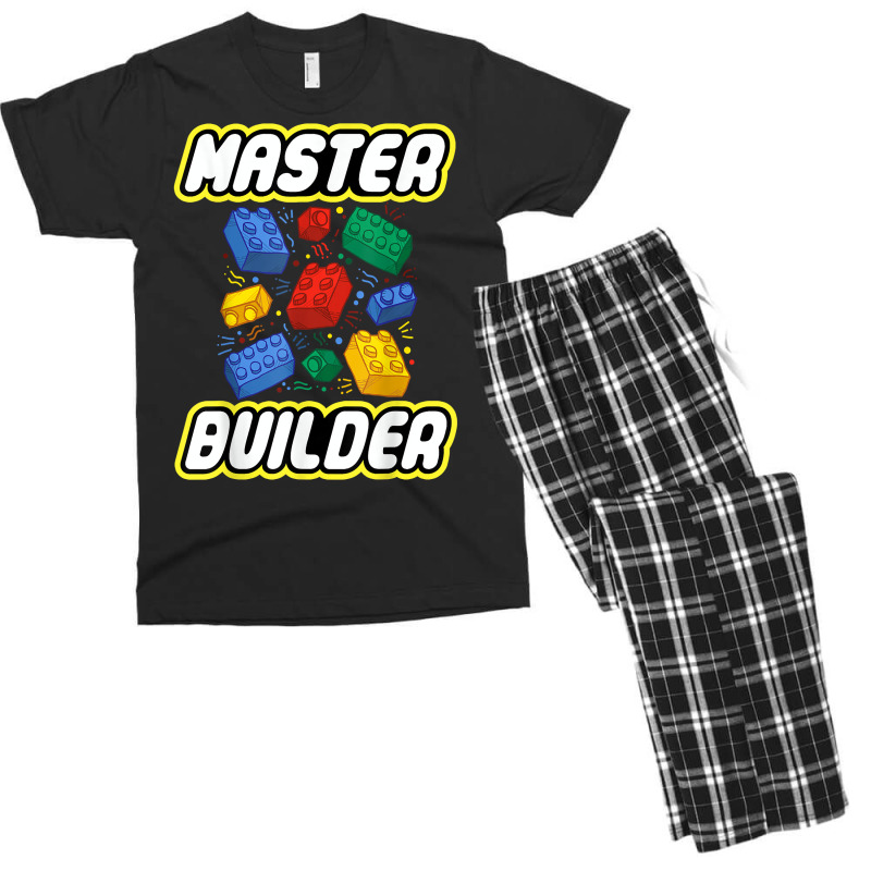 Brick Builder Blocks Funny Blocks Master Builder G Men's T-shirt Pajama Set | Artistshot