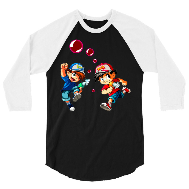 Retro Arcade Pang   Vector Illustration 3/4 Sleeve Shirt | Artistshot