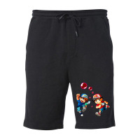 Retro Arcade Pang   Vector Illustration Fleece Short | Artistshot