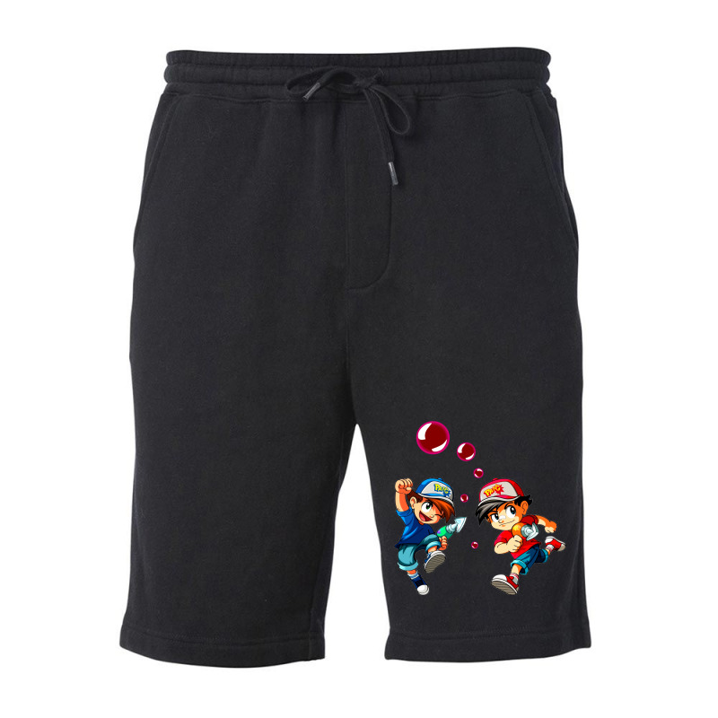 Retro Arcade Pang   Vector Illustration Fleece Short | Artistshot