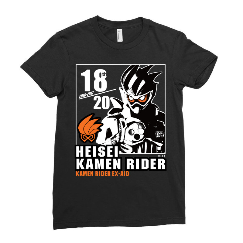 Kamen Rider Ex Aid Heisei Rider Anniversary Long S Ladies Fitted T-Shirt by wafaha | Artistshot