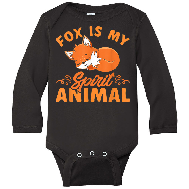 Foxes Cute Kids Boys Girls Fox Is My Spirit Animal Long Sleeve Baby Bodysuit by bettincam | Artistshot