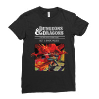 Dungeons & Dragons Vintage Basic Rules Cover Long Ladies Fitted T-shirt | Artistshot