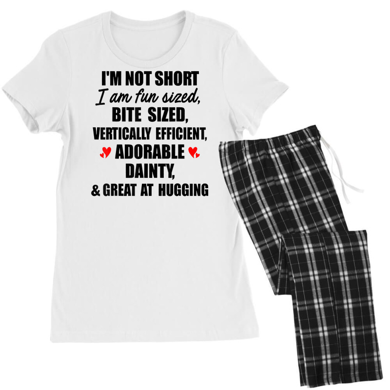 I'm Not Short I Am Fun Sized Bite Sized Vertically Women's Pajamas Set by fiddolamuf | Artistshot