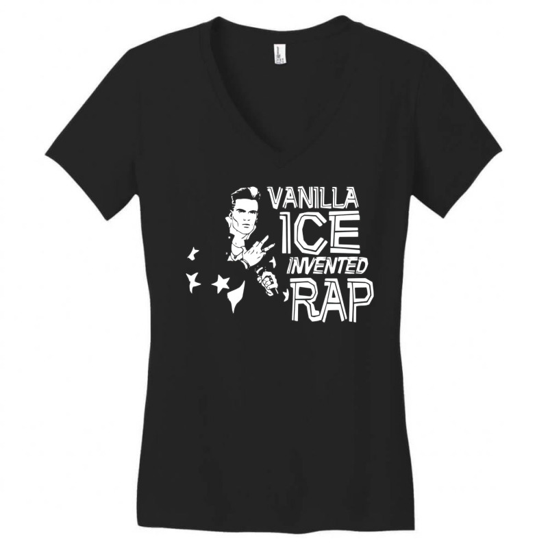 Vanilla Ice Invented Rap Women's V-Neck T-Shirt by mamadoimghrio | Artistshot