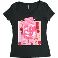 Japanese Pastel Soft Grunge Kawaii Strawberry Milk Women's Triblend Scoop T-shirt | Artistshot