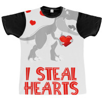 I Steal Hearts Dinosaur Valentines Day For Baby Bo Graphic T-shirt | Artistshot