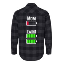 Womens Tired Twin Mom Low Battery Charge T Shirt Flannel Shirt | Artistshot