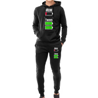 Womens Tired Twin Mom Low Battery Charge T Shirt Hoodie & Jogger Set | Artistshot