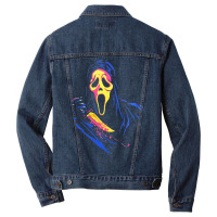 The Scream Full Color Men Denim Jacket | Artistshot