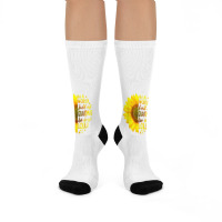 In A World Full Of Grandmas Be Lolli Sunflower T S Crew Socks | Artistshot