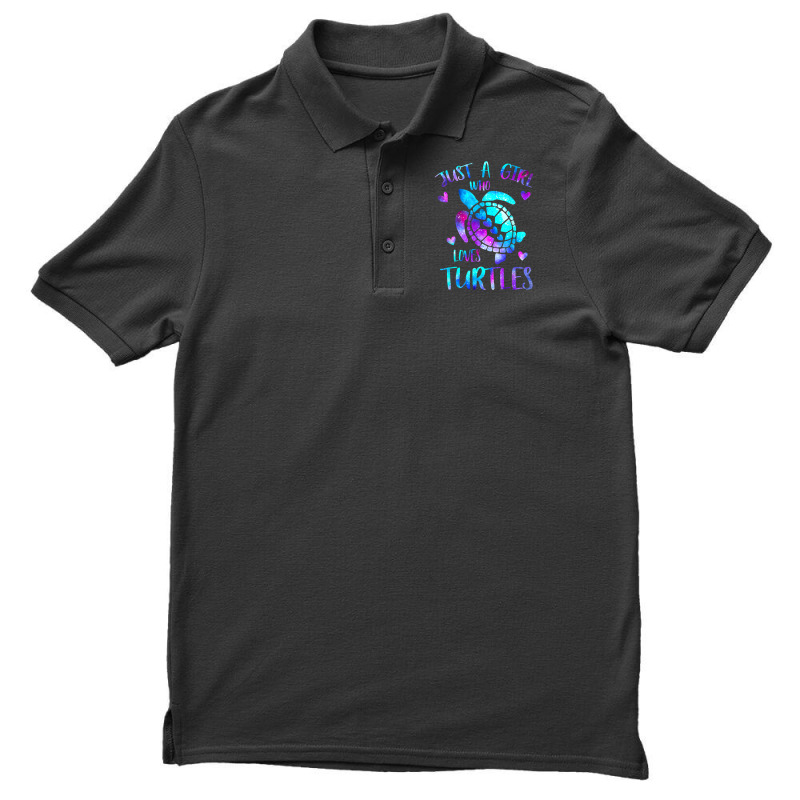 Just A Girl Who Loves Turtles Galaxy Space Sea Tur Men's Polo Shirt | Artistshot