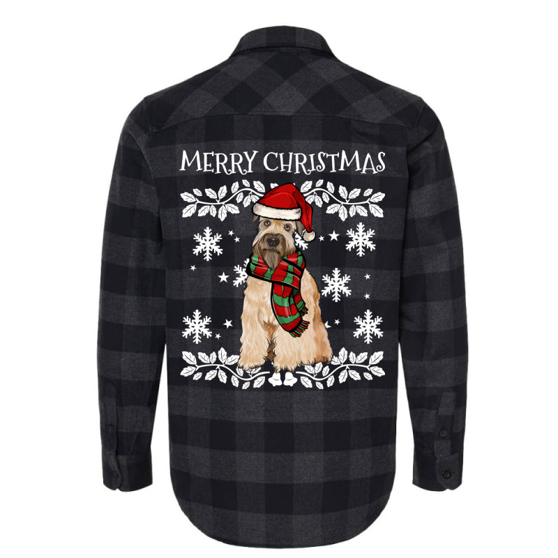 Merry Christmas Ornament Soft Coated Wheaten Terri Flannel Shirt | Artistshot