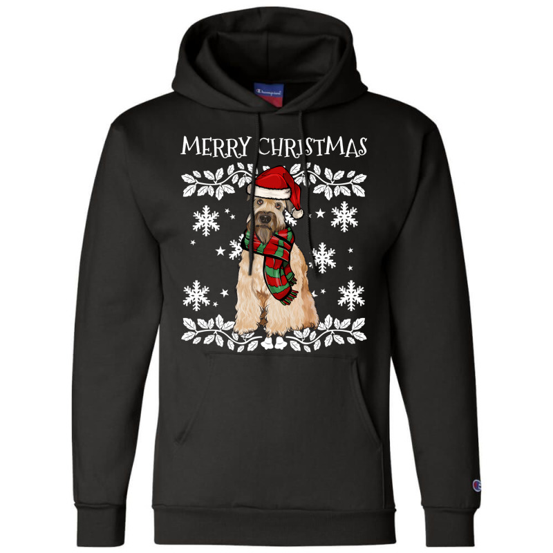 Merry Christmas Ornament Soft Coated Wheaten Terri Champion Hoodie | Artistshot