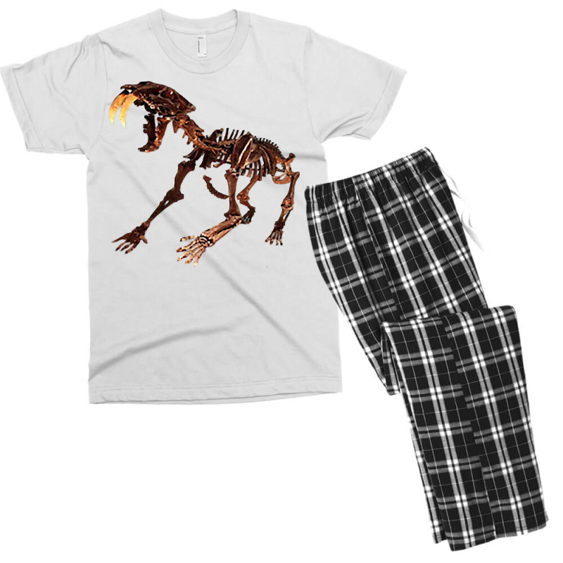 Smilodon. Saber Tooth Cat. Pleistocene   Pocket Em Men's T-shirt Pajama Set | Artistshot