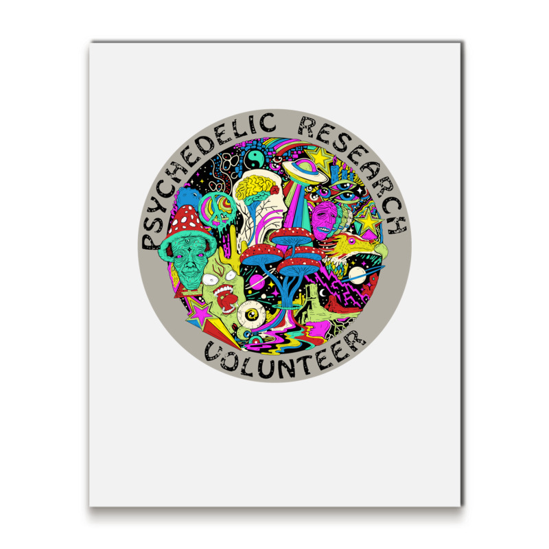 Psychedelic Mushroom Trip Gift   Psychedelic Resea Metal Print Vertical | Artistshot