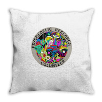 Psychedelic Mushroom Trip Gift   Psychedelic Resea Throw Pillow | Artistshot