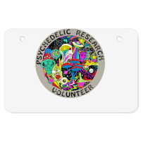 Psychedelic Mushroom Trip Gift   Psychedelic Resea Atv License Plate | Artistshot