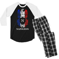 Napoleon Bonaparte Eagle Emblem Insignia French Fl Men's 3/4 Sleeve Pajama Set | Artistshot