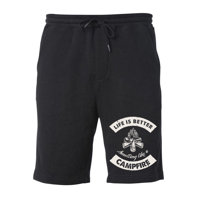 Life Is Better Smelling Like A Campfire Camper Cam Fleece Short | Artistshot