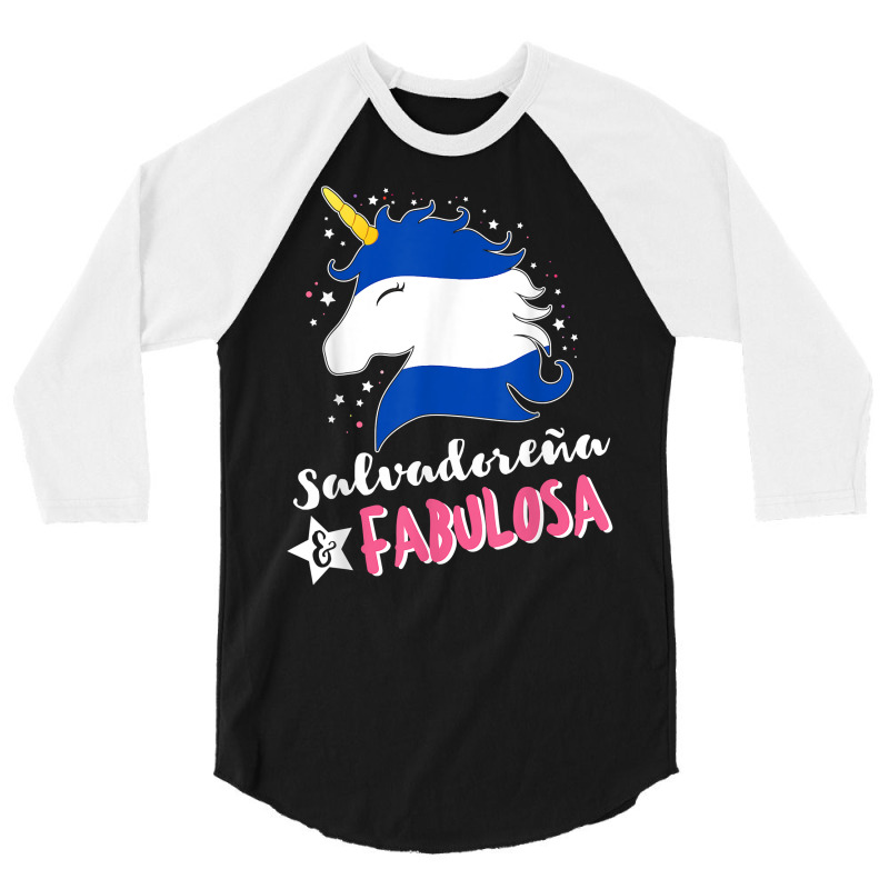 Salvadoran Flag El Salvador Unicornio T Shirt 3/4 Sleeve Shirt | Artistshot