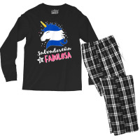 Salvadoran Flag El Salvador Unicornio T Shirt Men's Long Sleeve Pajama Set | Artistshot