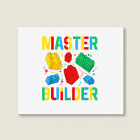 Master Builder Kids Building Blocks Brick Toy Mast Landscape Canvas Print | Artistshot