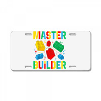 Master Builder Kids Building Blocks Brick Toy Mast License Plate | Artistshot