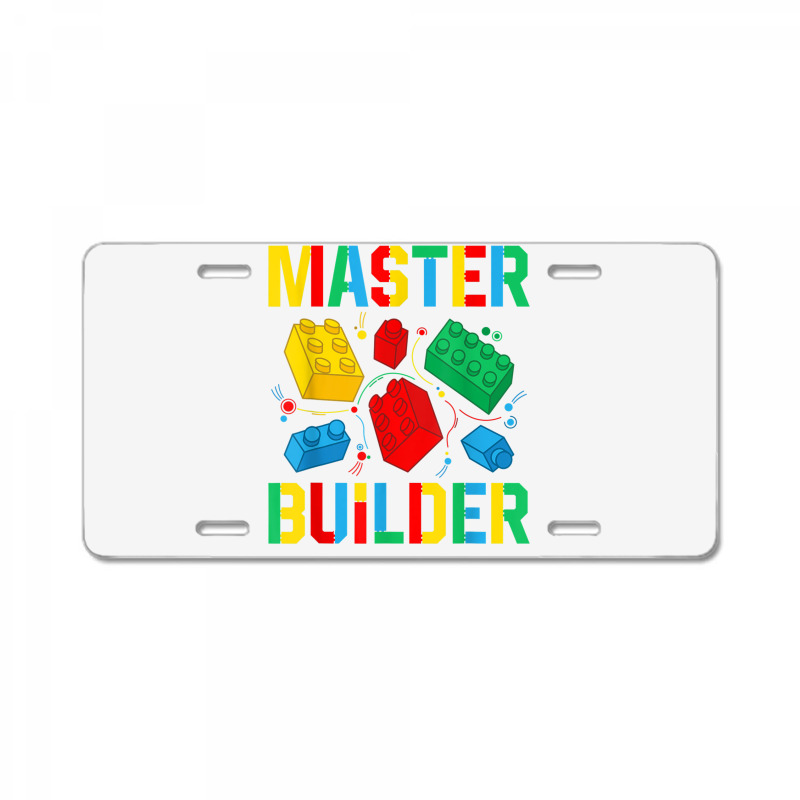 Master Builder Kids Building Blocks Brick Toy Mast License Plate | Artistshot