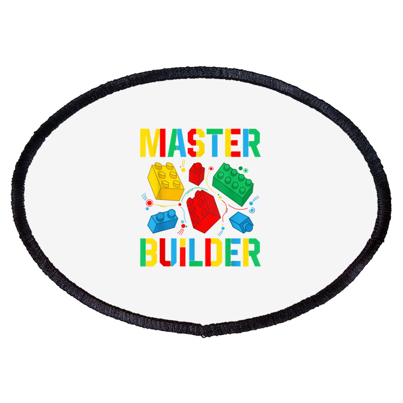 Master Builder Kids Building Blocks Brick Toy Mast Oval Patch | Artistshot