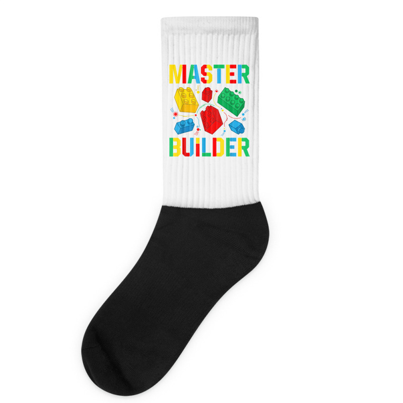 Master Builder Kids Building Blocks Brick Toy Mast Socks | Artistshot