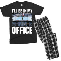 Mens Funny Airplane Pilot I'll Be In My Office Air Men's T-shirt Pajama Set | Artistshot