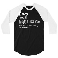 Mens Pap Definition Funny Grandpa Grandfather Nove 3/4 Sleeve Shirt | Artistshot