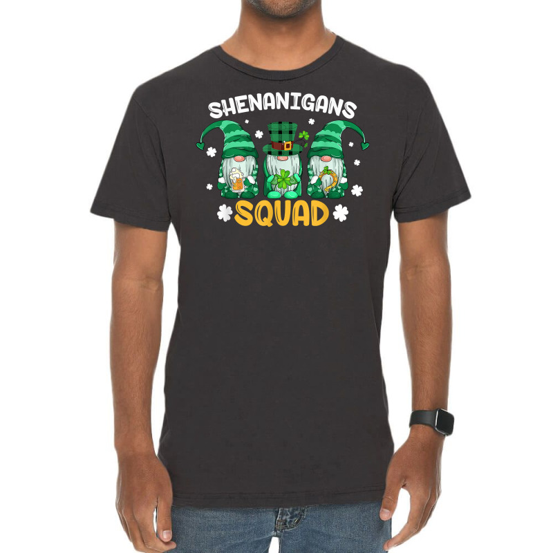 Shenanigans Squad St Patricks Day Gnomes Green Pro Vintage T-shirt | Artistshot