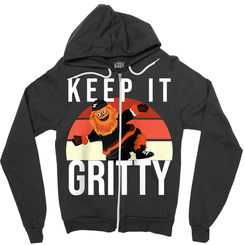 Keep It Gritty And Rock Philadelphia Raglan Baseba Zipper Hoodie | Artistshot