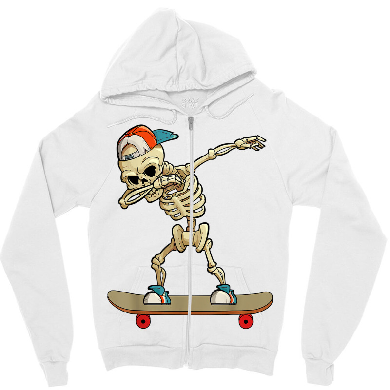 Skateboard Dabbing Skeleton Funny Dab Kids T Shirt Zipper Hoodie | Artistshot