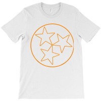 Tennesse State Flag Outline Stars Football Fan Kno T-shirt | Artistshot