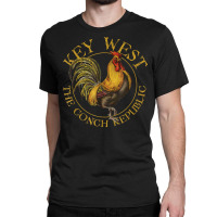 Key West Florida Vintage Rooster Design Souvenir T Classic T-shirt | Artistshot