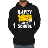 Softball Happy 100th Day Of School Tshirt Kids Tea Lightweight Hoodie | Artistshot