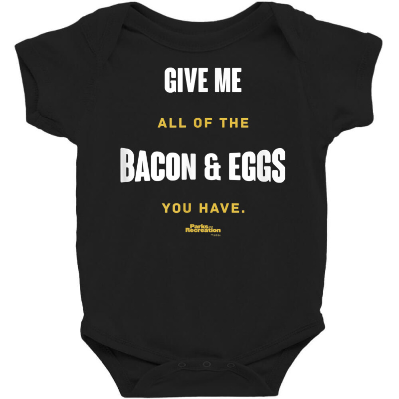 Parks And Recreation Bacon And Eggs Ron Swanson T Baby Bodysuit by catricegar | Artistshot