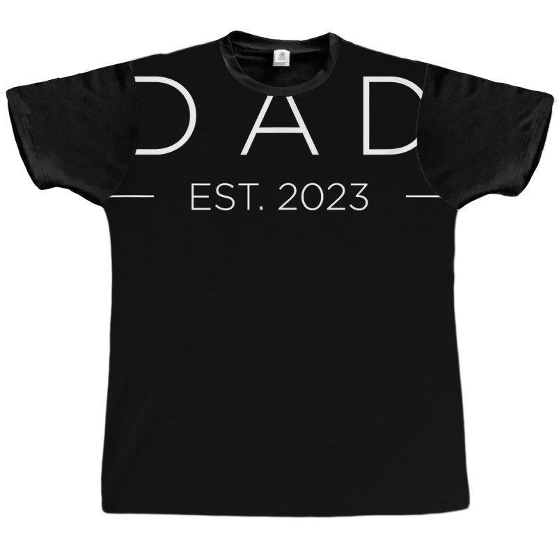 Mens Dad Est. 2023 Promoted To Daddy Father's Day Graphic T-shirt | Artistshot