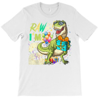 Kids Rawr I'm 2 Second Rex 2nd Birthday Dinosaur 2 T-shirt | Artistshot