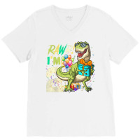 Kids Rawr I'm 2 Second Rex 2nd Birthday Dinosaur 2 V-neck Tee | Artistshot