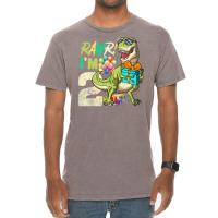 Kids Rawr I'm 2 Second Rex 2nd Birthday Dinosaur 2 Vintage T-shirt | Artistshot