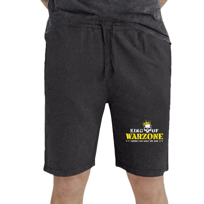 King Of Warzone Gamer Gift Calls For Duty Cod Gami Vintage Short | Artistshot