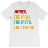 Mens James The Man The Myth The Legend T Shirt T-shirt | Artistshot