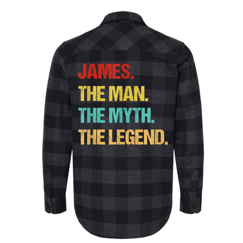 Mens James The Man The Myth The Legend T Shirt Flannel Shirt | Artistshot