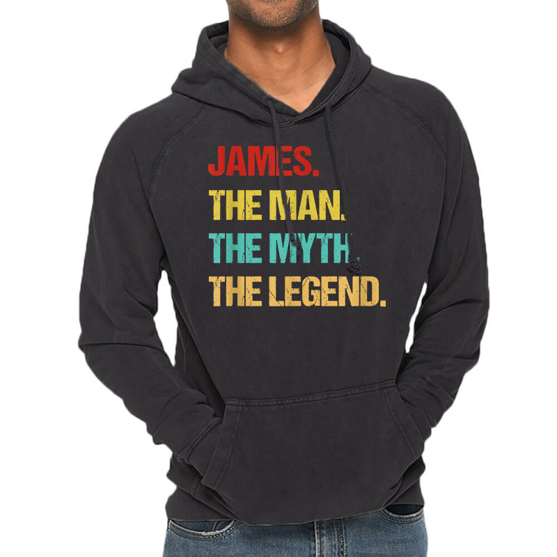 Mens James The Man The Myth The Legend T Shirt Vintage Hoodie | Artistshot