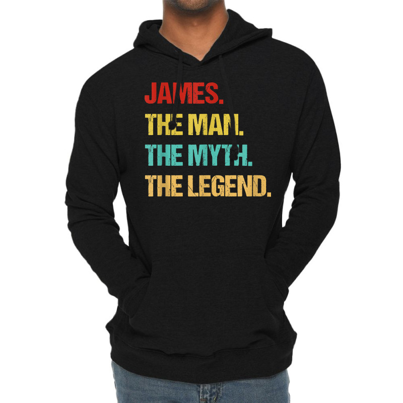 Mens James The Man The Myth The Legend T Shirt Lightweight Hoodie | Artistshot