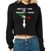 Naughty Italian Sausage Shirt, Funny Italian Sausa Cropped Hoodie | Artistshot